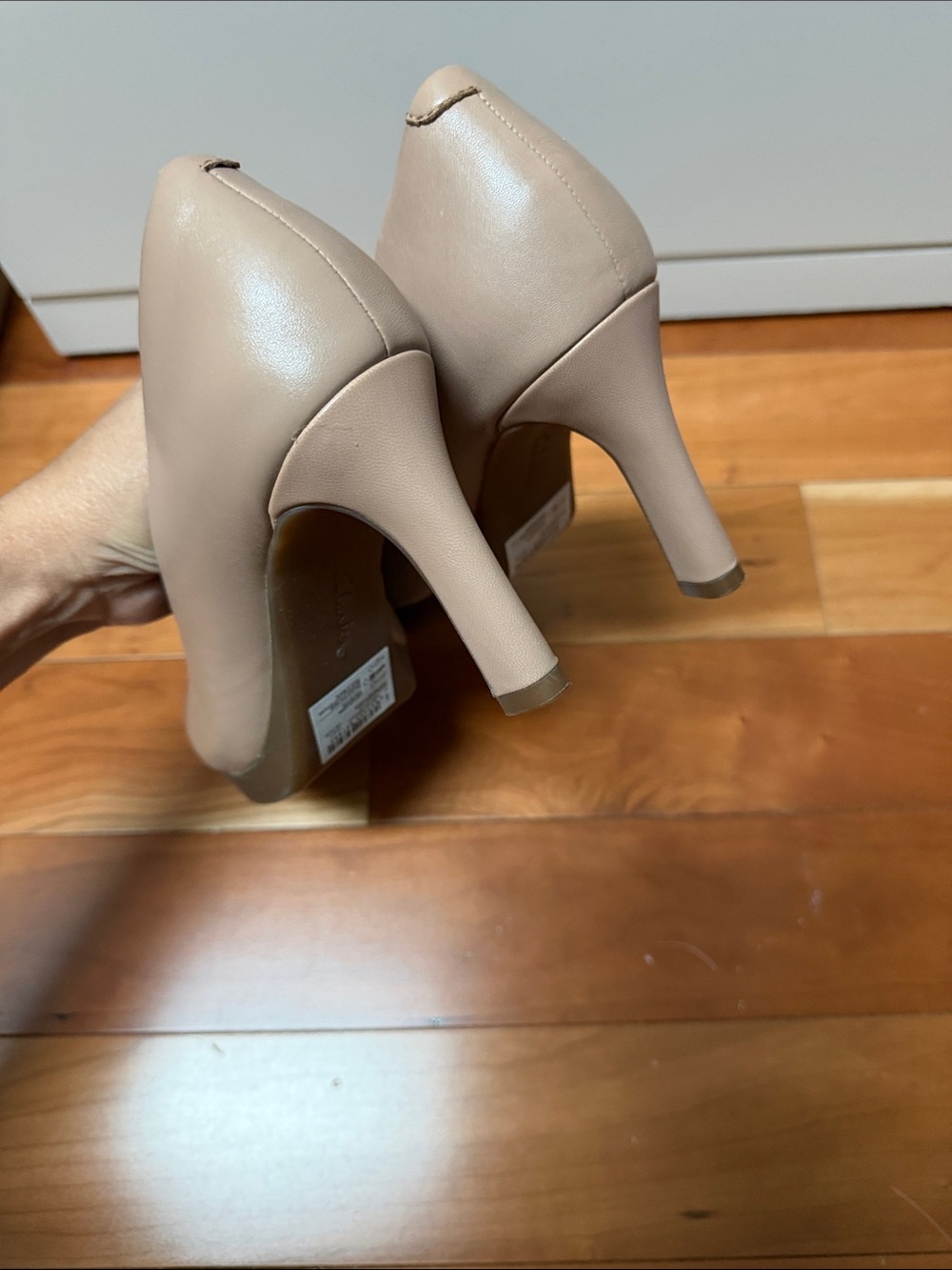 Clarks Women's Taupe Round-Toe Comfort Pumps - Picture 4 of 4